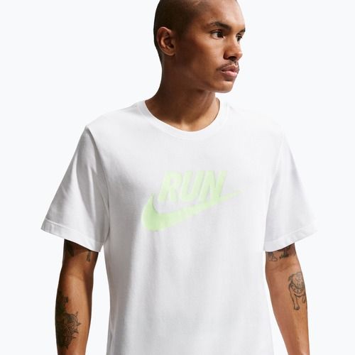 Koszulka do biegania męska Nike Dri-Fit Running white/barely volt
