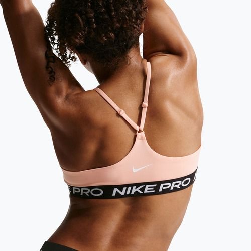 Biustonosz treningowy dziecięcy Nike Pro Indy arctic orange/black/white