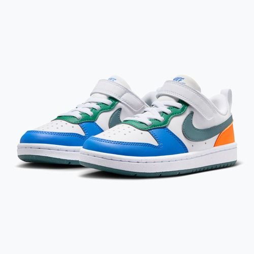 Buty dziecięce Nike Court Borough Low Recraft white/malachite/mineral slate