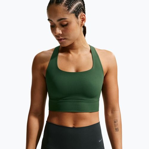 Biustonosz treningowy Nike Zenvy Light Support Longline fir/white