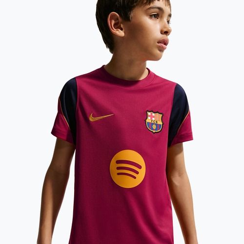 Koszulka piłkarska dziecięca Nike FC Barcelona Strike Dri-Fit noble red/blackened blue
