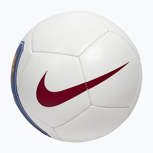 Piłka do mini piłki nożnej Nike Skills FC Barcelona white/cardinal red rozmiar 1