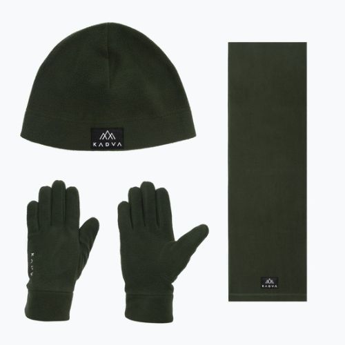 Zestaw KADVA TREKKO 3in1 SET fleece czapka + szalik zielony