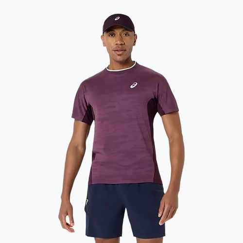 Koszulka tenisowa męska ASICS Match Jacquard dark aubergine