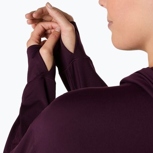 Bluza do biegania damska ASICS Nagino Run Winter Hoodie dark aubergine