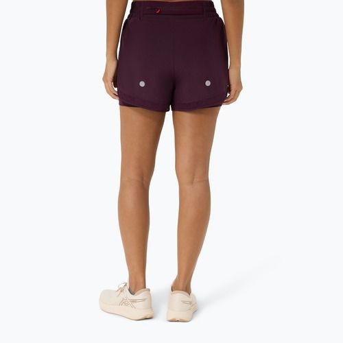 Spodenki do biegania damskie ASICS Nagino Run 2-N-1 dark aubergine