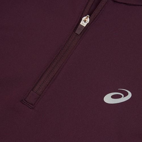 Longsleeve do biegania damski ASICS Core 1/2 Zip Winter Top dark aubergine
