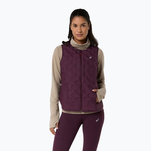 Bezrękawnik do biegania damski Asics Nagino Run Padded Gilet dark aubergine