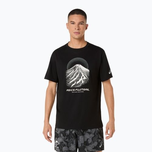 Koszulka do biegania męska Asics Fujitrail Logo Ss Top Performance Black/Cream/Carbon