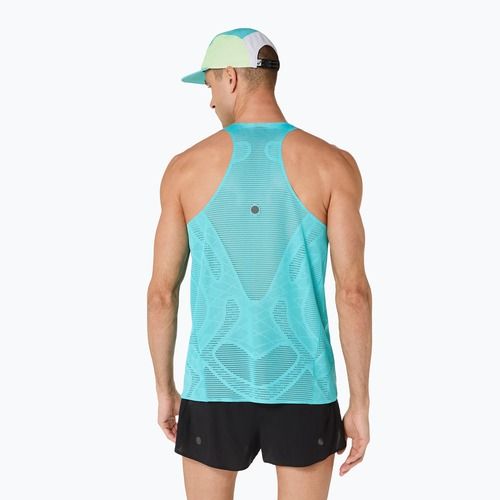 Koszulka do biegania męska ASICS Metarun Singlet energy aqua
