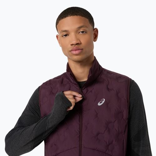 Bezrękawnik do biegania męski Asics Road Winter Gilet dark currant