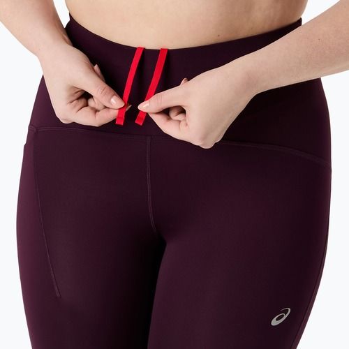 Legginsy do biegania damskie ASICS Road High Waist Tight dark aubergine