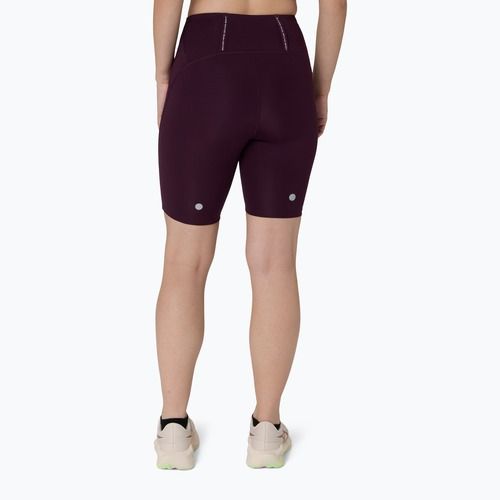 Spodenki do biegania damskie ASICS Road High Waist 8IN Sprinter dark aubergine