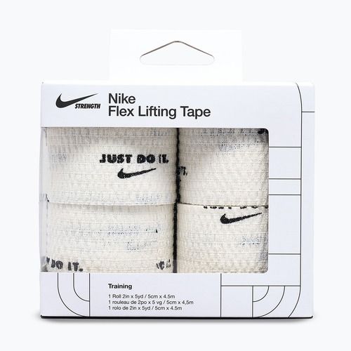 Bandaż elastyczny kohezyjny Nike Strenght Flex Lifting Tape 4 szt. white/black