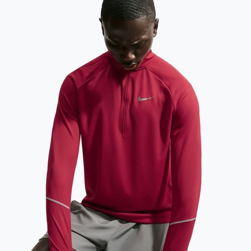 Bluza do biegania męska Nike Miler Dri-Fit UV 1/2 Zip tough red