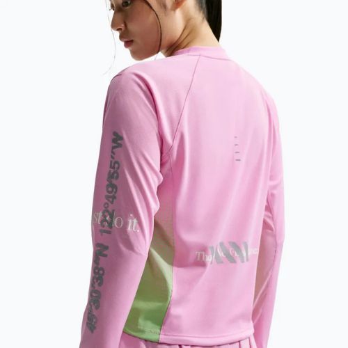 Longsleeve do biegania damski Nike Swift Jersey Top pink rise/illusion green