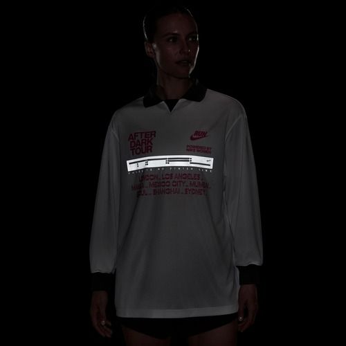 Longsleeve do biegania damski Nike After Dark Tour white/anthracite