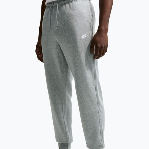Spodnie męskie Nike Club French Terry Joggers dark grey heather/light smoke grey/white