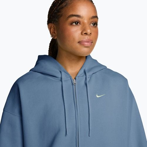Bluza damska Nike Studio Fleece Medium Weight Oversized Full Zip work blue/sail