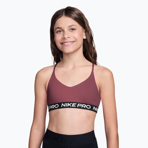 Biustonosz dziewczęcy Nike Pro Pink Smoke