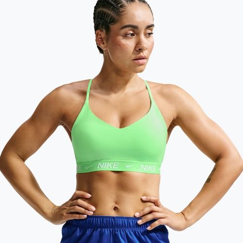 Biustonosz treningowy Nike Indy Light Support illusion green