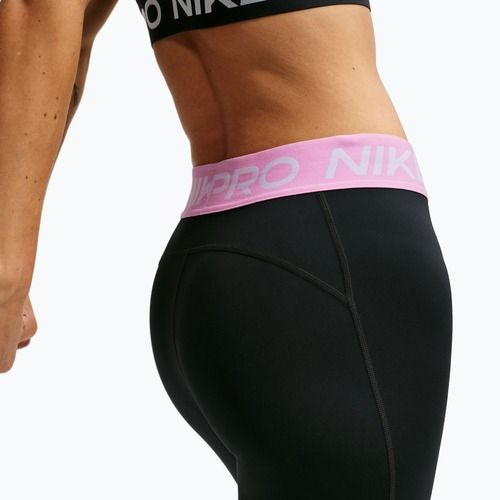 Legginsy damskie Nike Pro black/pink rise/white