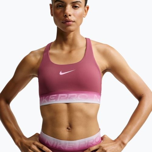 Biustonosz treningowy Nike Pro pink smoke/pink smoke/pink rise