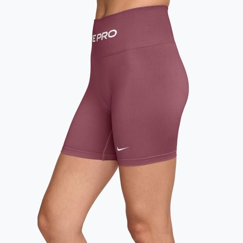 Spodenki treningowe damskie Nike Pro Seamless pink smoke/white