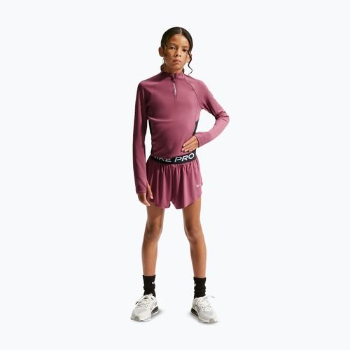 Spodenki dziecięce Nike Pro pink smoke/black/white