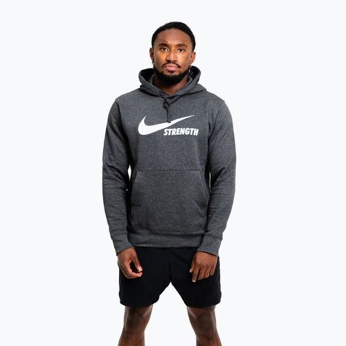 Bluza męska Nike Strength Hoodie charcoal/white
