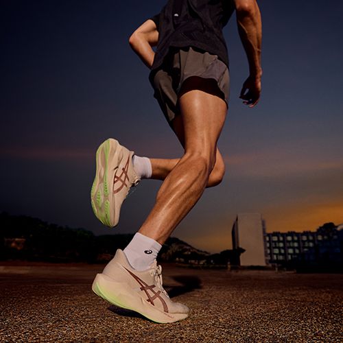 Buty do biegania męskie ASICS Novablast 6 foggy teal/illuminate yellow