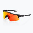 Okulary przeciwsłoneczne 100% Speedcraft SL soft tact black/hiper red multilayer mirror