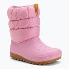 Śniegowce juniorskie Crocs Classic Neo Puff pink tweed/gum