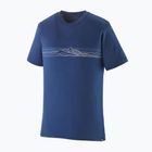 Koszulka męska Patagonia Cap Cool Merino Blend Graphic Shirt strata stripe/clement blue