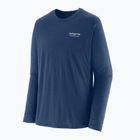 Longsleeve męski Patagonia Cap Cool Merino Blend Graphic heritage header/clement blue