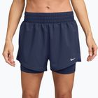 Spodenki damskie Nike One Dri-Fit High-Waisted 3" 2In1 midnight navy/white