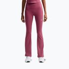 Legginsy damskie Nike One High Waisted Flared pink smoke/white