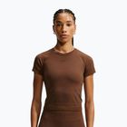 Koszulka treningowa damska Nike Pro Seamless Dri-Fit SS cacao wow