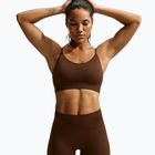 Spodenki damskie Nike Pro Seamless High-Waisted Biker 5" cacao wow