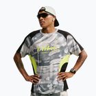 Koszulka do biegania męska Nike Dri-FIT Printed SS smoke grey/black/light lemon twist