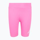 Spodenki dziecięce New Balance Stacked Logo Cycle pink satin