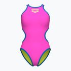 Strój pływacki jednoczęściowy damski arena One Biglogo One Piece shocking pink/blue river