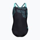 Strój kąpielowy jednoczęściowy dziecięcy arena Kikko Swim Pro Back black/water