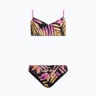 Strój kąpielowy dwuczęściowy dziecięcy ROXY Active Joy Basic Triangle Set anthracite zebra jungle girl
