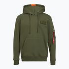 Bluza męska Alpha Industries Red Stripe Hoodie dark green