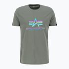 Koszulka męska Alpha Industries Basic Rainbow Reflective vintage green