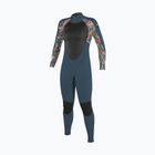 Pianka do pływania dziecięca O'Neill Girls Epic 4/3 Back Zip Full copen blue/painted tropics/copen blue