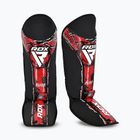 Ochraniacze na piszczele i stopy RDX Instep New Aura F17 Shin black/red