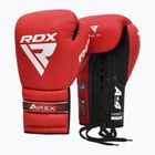 Rękawice bokserskie RDX Apex Lace Up Training Sparring Boxing red