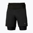 Spodenki do biegania męskie Mizuno Trail Multipocket 2in1 black
